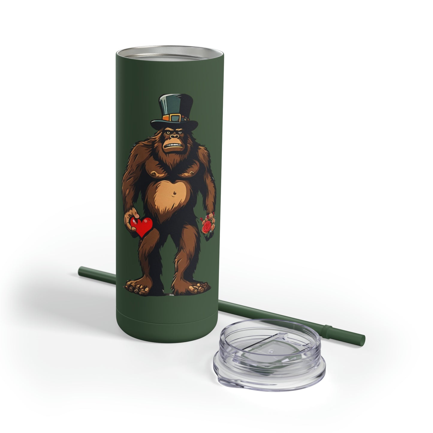 Bigfoot Love Skinny Tumbler, 20oz