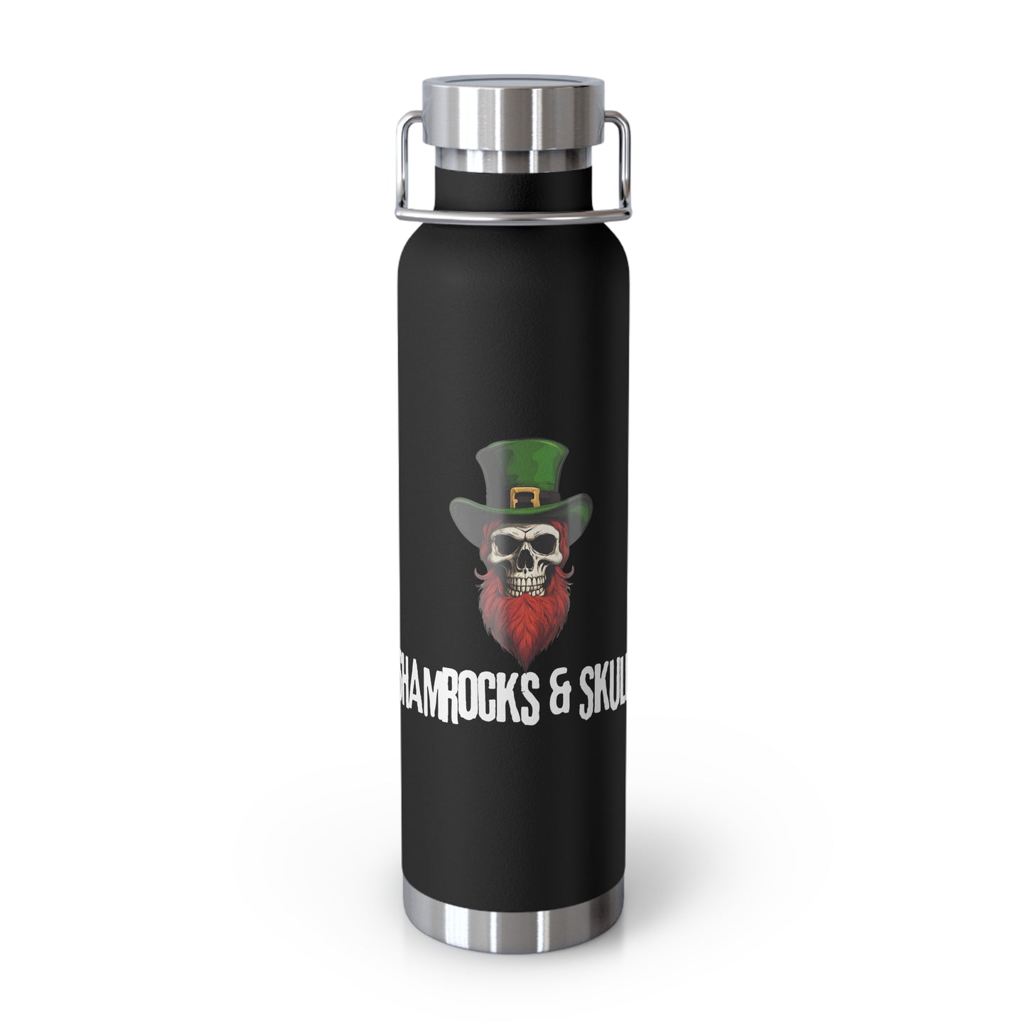 Shamrocks and Skulls Insulated Bottle, 22oz