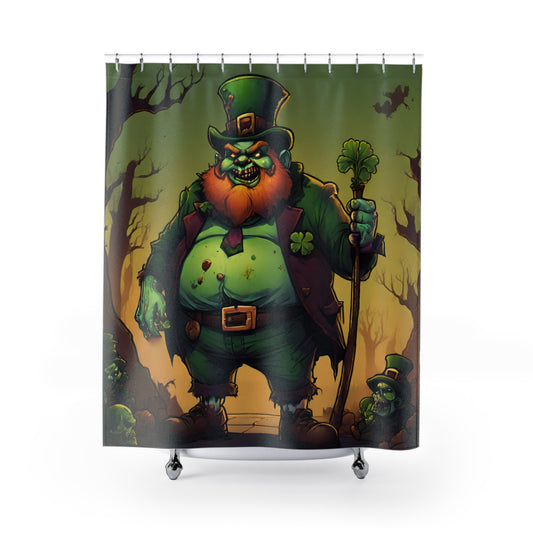 Zombie Leprechaun Shower Curtain