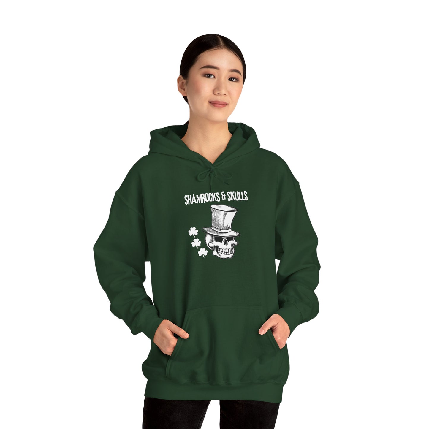 White Shamrocks Logo Hoodie