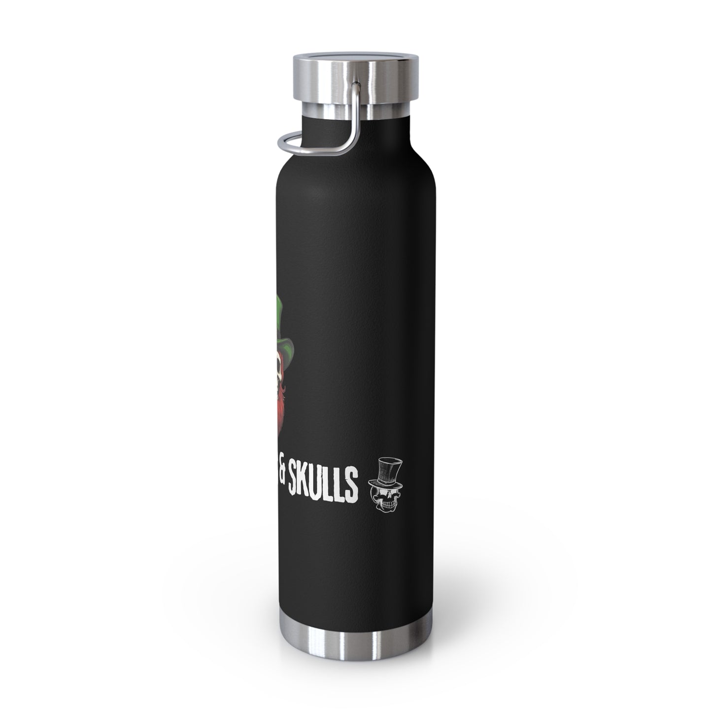 Shamrocks and Skulls Insulated Bottle, 22oz