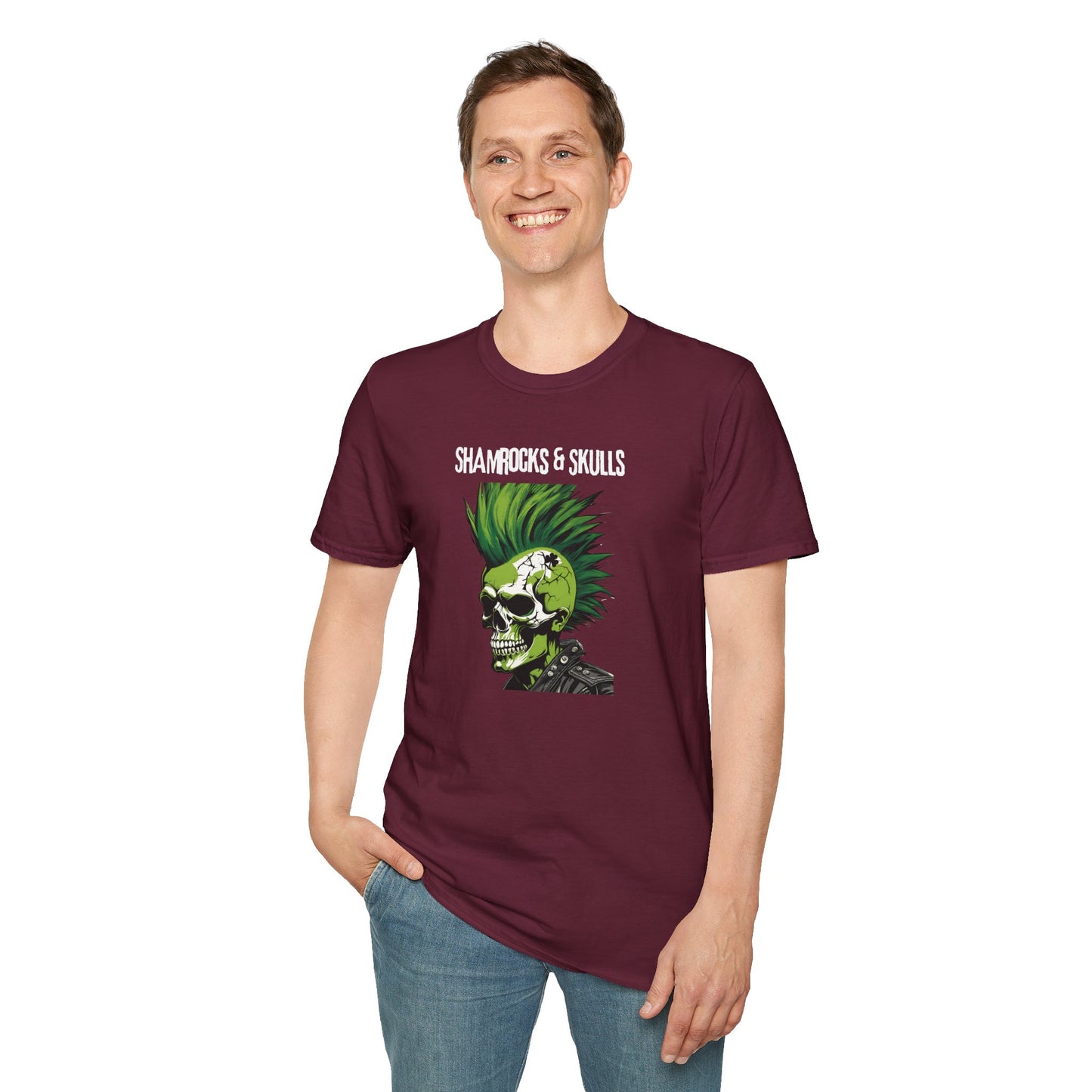 Green Punk Skull T-Shirt