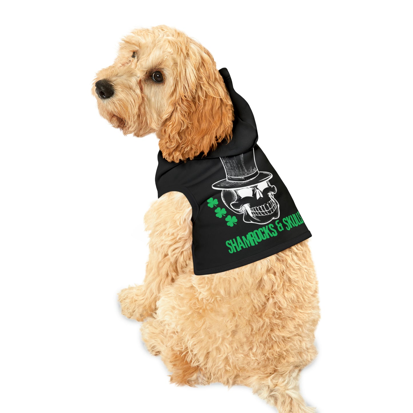 Shamrocks & Skulls Pet Hoodie