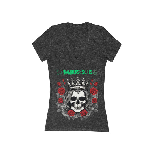 Queen Skull V-Neck Tee