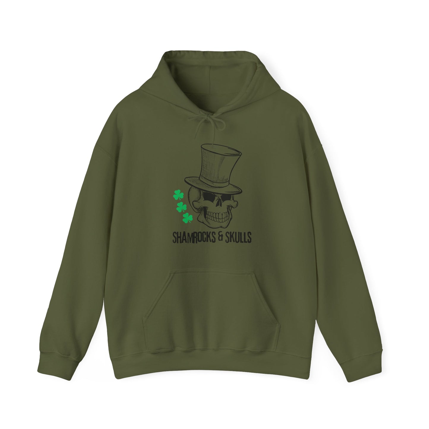 Green Shamrocks Logo Hoodie