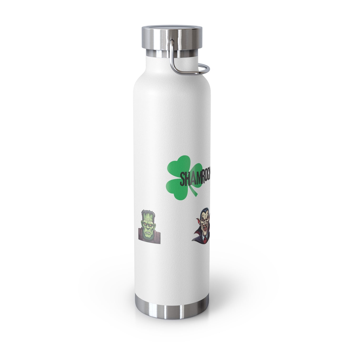 Shamrocks and Skulls Insulated Bottle, 22oz